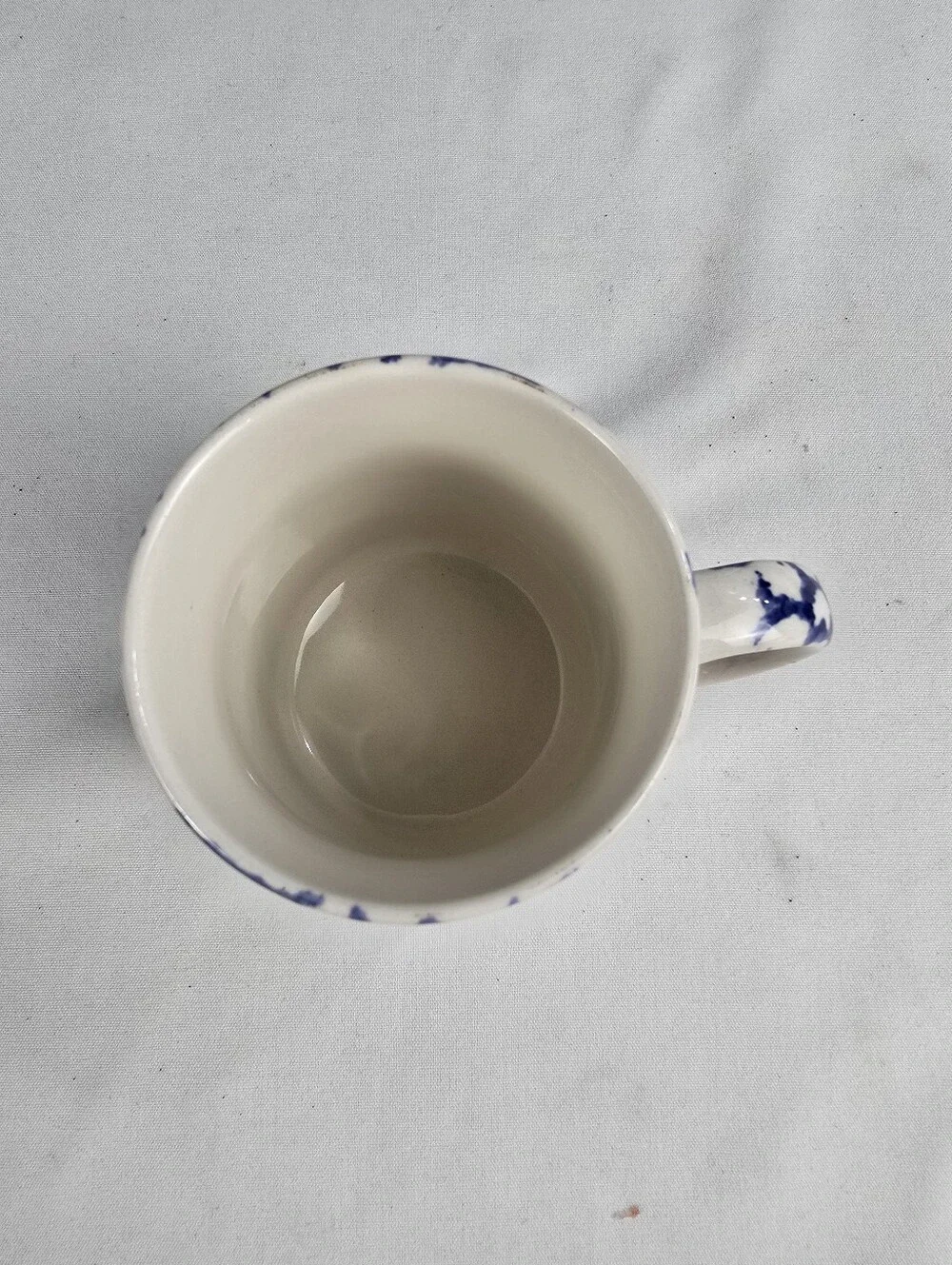 Vintage Spongeware Rabbit Bunny Coffee Mug Grandmacore Cottagecore